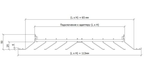 Потолочный диффузор  ПДК-12   413 х 413 мм (адаптер 300 х 300 мм) — изображение 2