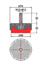 Віброізолятори з термопластичного еластомеру тип MCVT 10V 557535 М10 70sh - Зображення 2