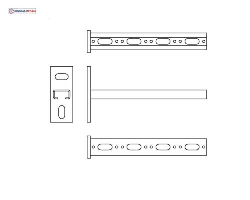 Консоль металлическая 520 мм SS-C2,0-500 (30х16х2,0мм) — изображение 3
