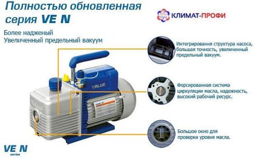 Двухступенчатый вакуумный насос VE-280N VALUE  226 л/мин — изображение 2