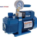 Вакуумный насос Value V-i140SV   (1 ступенчатый вакуумный насос, 100 л/мин) с вакуумметром и отсечным клапаном