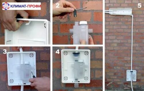 Сифон для дренажа кондиционера Vecam Mini с гидромеханическим затвором — изображение 5